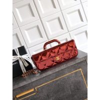 Chanel East-West Top Handle Baguette/mini handbag in metallic patent leather