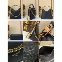 Louis Vuitton LV Multipass Mini Hobo in Waxed black Calfskin