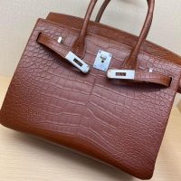 Mate Nile crocodile Her^^m Birkin 30 holiday travel keepall luggage designer shopper handbag - 图片 6