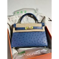 ostrich Hermes mini kelly pochette GHW full handmade boutique inclusion