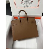 Hermes etaupe birkin 25 sellier handbag-epsom calfskin PHW full handmade boutique inclusion