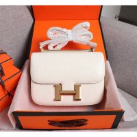 Hermes constance 24 shoulder messenger flap GHW-croco-effect calfksin boutique inclusion