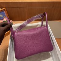 togo Hermes rose sakura lindy 26 shoulder tote bag PHW full handmade boutique inclusion