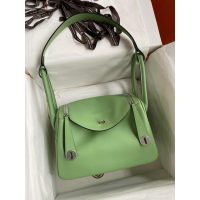 swift Hermes Vert Criquet lindy 26 shoulder tote bag PHW-full handmade/boutique inclusion