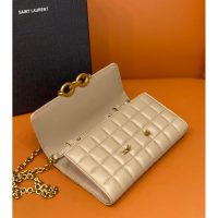 lambskin YSL le maillon envelope WOC sling crossbody cellphone cosmetic bag long wallet purse - 图片 9