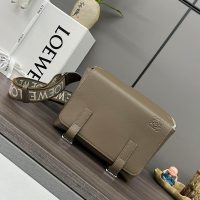Loewe unisex military messenger flap shoulder crossbody case camera bag full inclusion