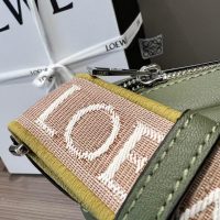 Loewe neutral military messenger flap shoulder crossbody case camera bag with jacquard strap - 图片 4
