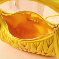 COD Small 缪缪 Miu wander underarm hobo baguette sling crossbody zipper tote authentic quality - 图片 4