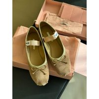 Miumiu velcro Mary Jane boat shoes routine flat ballet pump daily walk office shoes with bow-details - 图片 3