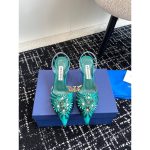 aquazzura pointed heel slingback sandal satin heel pump slipon ladies dress shoes size35-42 7.5cm