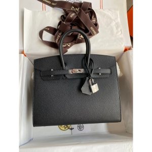 Hermes sellier birkin 25 handbag in demin epsom calfskin GHW-full handmade boutique package