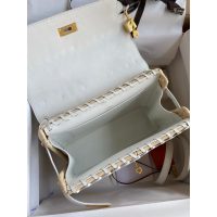 wicker-braided Hermes Kelly 25 picnic handbag SHW full handmade