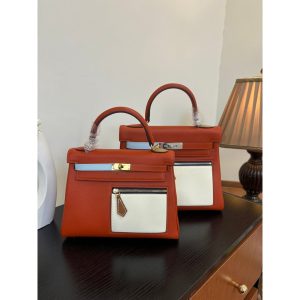 Limited Edition Hermes Kelly 25 Colormatic in Swift Leather GHW full handmade