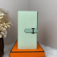 epsom hermes bearn bifold long wallet /multislots card holder handmade stitch