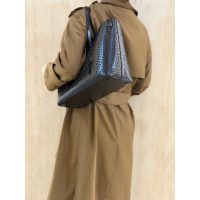 Alaia laser-cut perforated neverfull carryall handbag shoulder tote with detachable clutch - 图片 2
