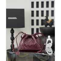 Chanel lambskin Mini Drawstring bucket Pouch Bag