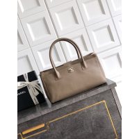 small Chanel Preppy Coco Shopping Tote Bag in caviar calfskin