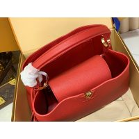 Louis Vuitton LV Capucines MM Top Handle handbag in scarlet red calfskin