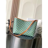 canvas Celine soft shoulder hobo tote commuter worker office bag with removeable zipper pouch - 图片 4