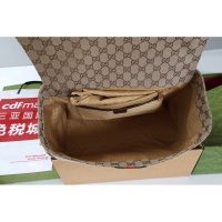 dual size Gucci canvas shoulder crossbody flap messenger vintage satchel - 图片 6