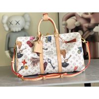 Louis Vuitton LV Flight Mode Monogram Dune Keepall 50 Duffle Bag