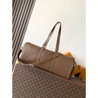 Louis Vuitton LV Needle H39 Brown Duffle Bag Travel in Calfskin Leather