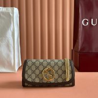 Gucci Padlock Small GG Coated Canvas Calfskin Shoulder Bag