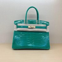 Nile crocodile Her^^m Birkin 25 upscale banquet dinner tote handmade shopper handbag - 图片 6