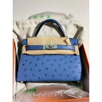 ostrich Hermes mini kelly pochette GHW full handmade boutique inclusion