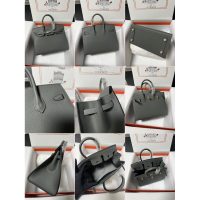 Hermes etaupe birkin 25 sellier handbag-epsom calfskin PHW full handmade boutique inclusion