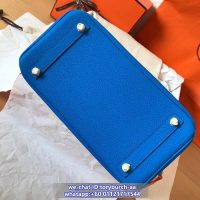togo Hermes birkin 25 bleu zanzibar handbag GHW full handmade boutique inclusion