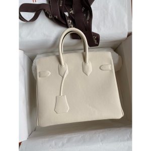 Hermes craie shadow Birkin 25cm handbag-swift leather full handmade/boutique inclusion