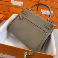 Swift Herme Kelly Lakis 32 shopper handbag crossbody shopping tote handmade stitch palladium buckle - 图片 8