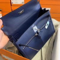 Hermes kelly lakis 32 handbag PHW-Bleu Indigo swift leateher full handmade/boutique inclusion