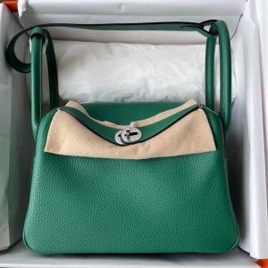 togo Hermes etain lindy 26 shoulder tote bag PHW-full handmade/boutique inclusion