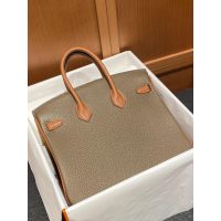Special edition horseshoe stamp Her.mes Birkin 25 handbag mixed color Togo calfskin handmade stitch - 图片 6