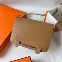 hermes geta shoulder messenger flap bag GHW in chevre leather full handmade/boutique inclusion