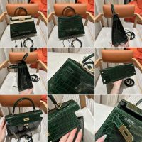 hermes kelly 28 top-handle bag GHW in nile crocodile full handmade/boutique inclusion