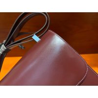 Hermes Burgundy constance 24 shoulder messenger flap with enameled buckle /boutique inclusion