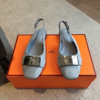 Hermes suede ballet flat slingbacks daily slip-on pump size35-42