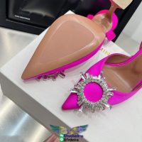Pre-order amina muanddi slingback party wedding shoes crystal-detailed velvet heel pump sandal 35-40 - 图片 5
