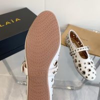 ALAIA eyelet-detailed Mary Jane flat ballet shoes casual slip-on pump size35-40 - 图片 5