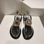 sunflowwer-crystal Rene Caovilla flat summer sandal resort beach sandal slipper size35-42