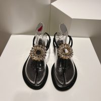 sunflowwer-crystal Rene Caovilla flat summer sandal resort beach sandal slipper size35-42