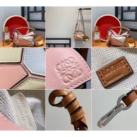 Loewe bicolor mini puzzle tote tiny shopper travel handbag full inclusion - 图片 9