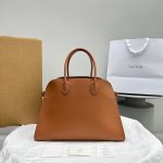 The Row margaux 15 shoulder shopper tote convertible travel carryall handbag in smooth calfskin