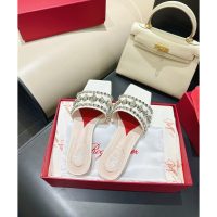 Roger RV crystal-detailed flat sandal slipper stylish sandy beach shoes size35-42 - 图片 6