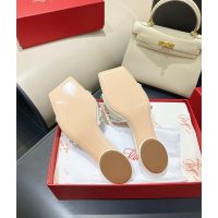 Roger RV crystal-detailed flat sandal slipper stylish sandy beach shoes size35-42 - 图片 9