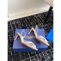 aquazzura crystal-detailed heel slingback pump transparent plastic heel sandal size35-42 7.5cm - 图片 9