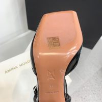 Amina muaddi strapped chunky heel pump slipon summer heel sandal dinner party shoes size35-42 9.5cm - 图片 3